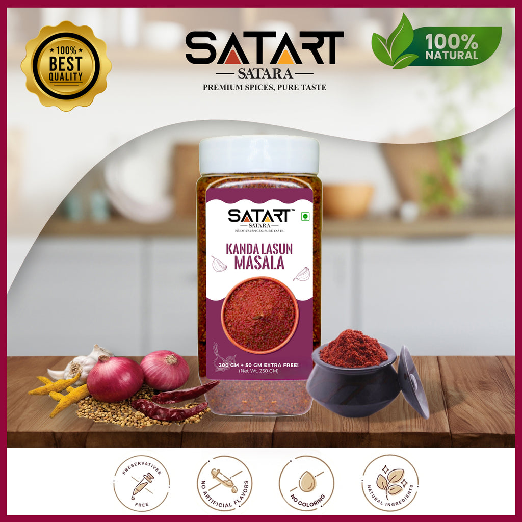 🌶️ Satara Spices – Kanda Lasun Masala (25% Extra)