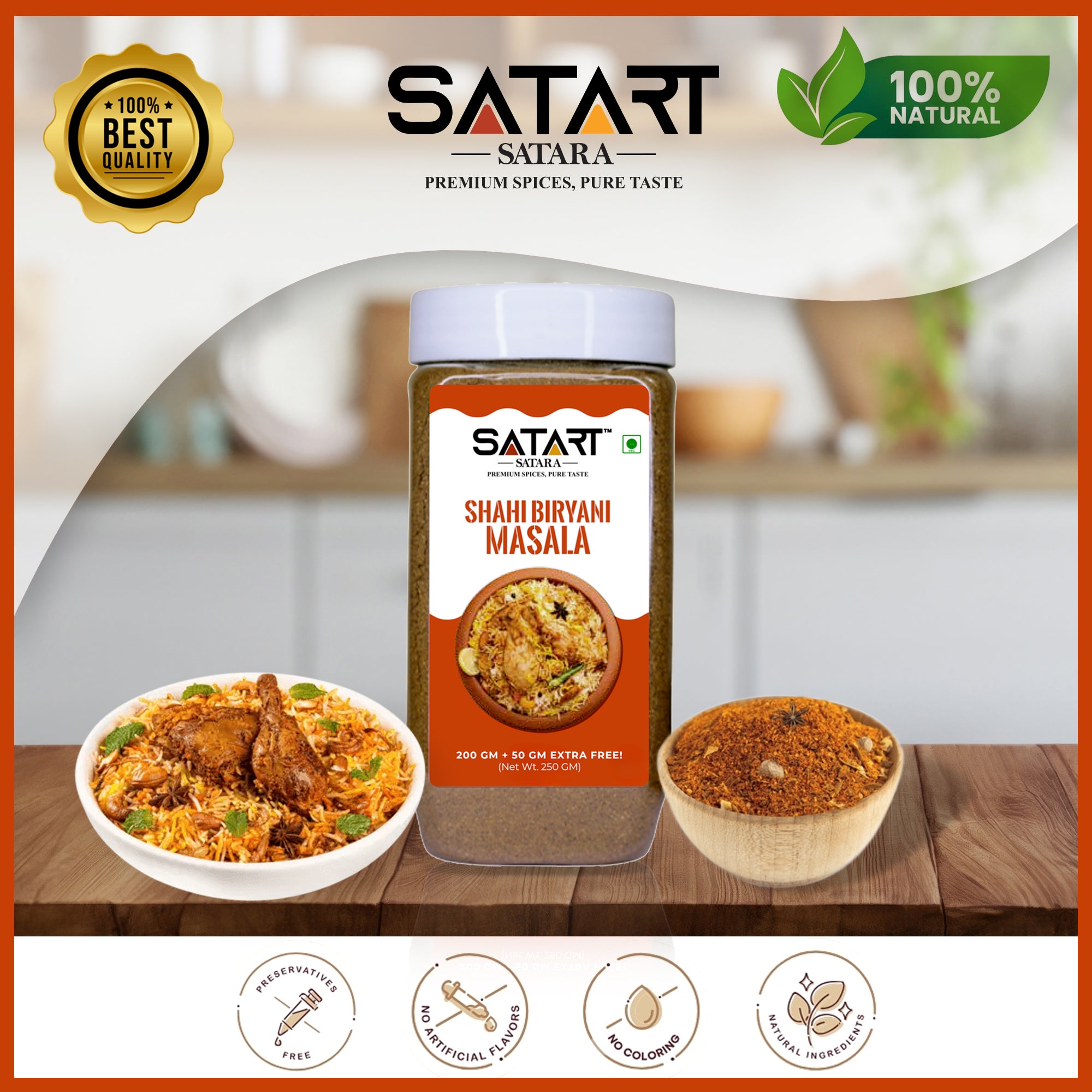 👑 Satara Spices – Shahi Biryani Masala (25% Extra)