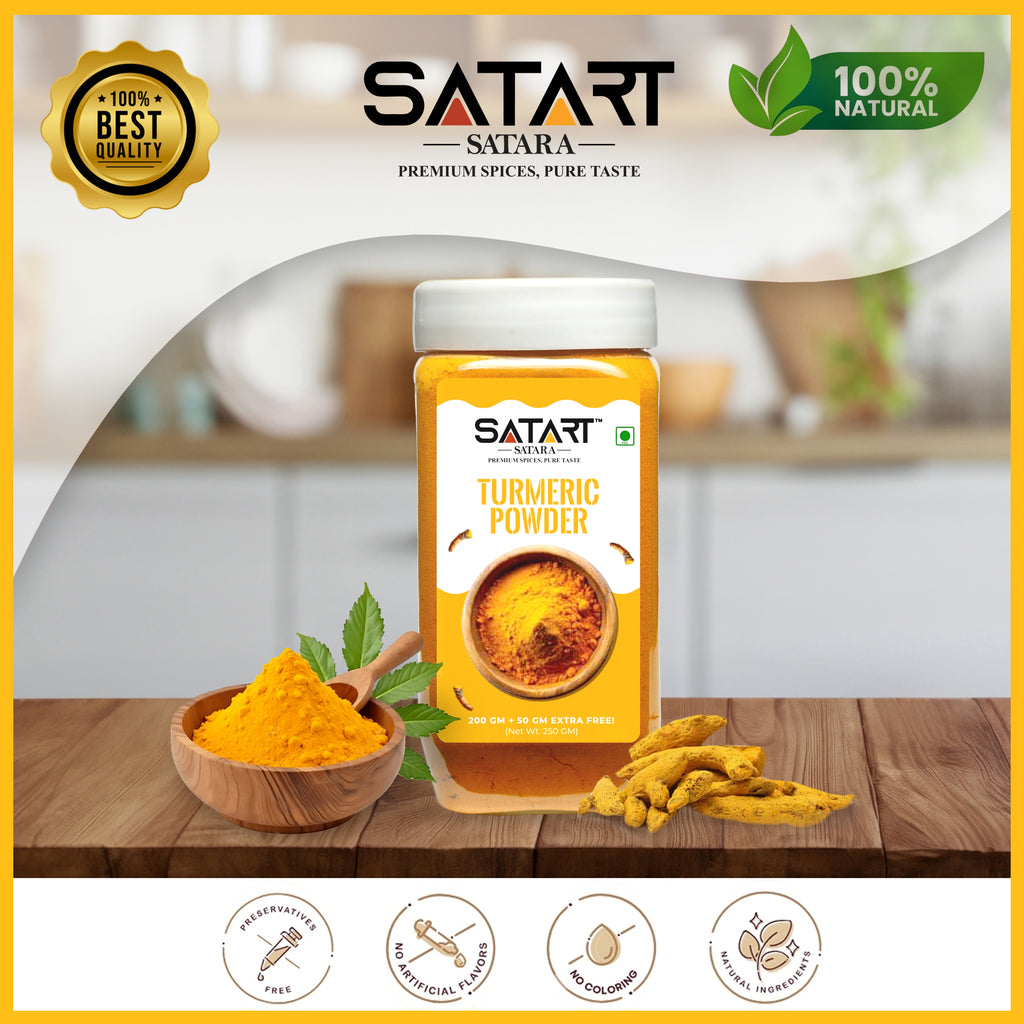 ✨ Satara Spices – Turmeric Powder (25% Extra)